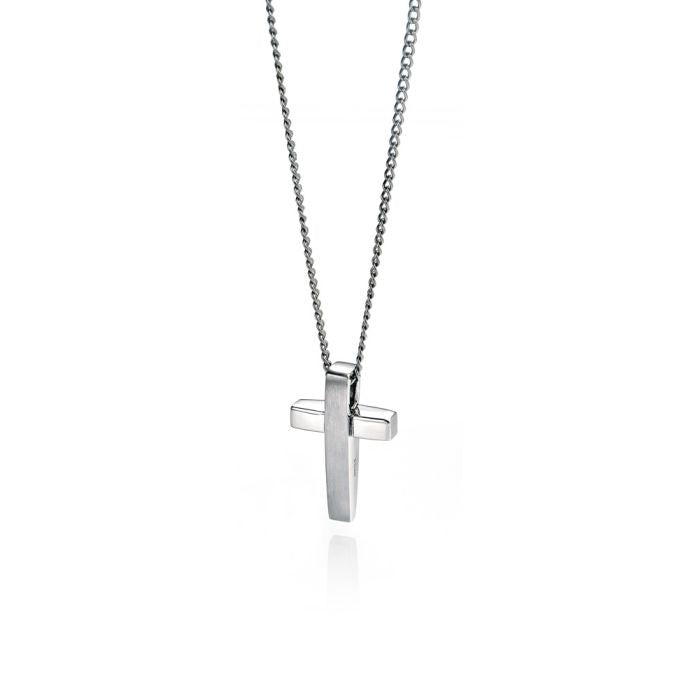 Stainless Steel Two Tone Cross Pendant