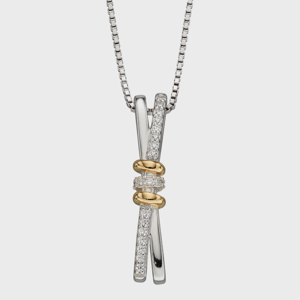 Silver Connected Rings Pendant