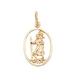 9ct Yellow Gold St Christopher Pendant PN1052