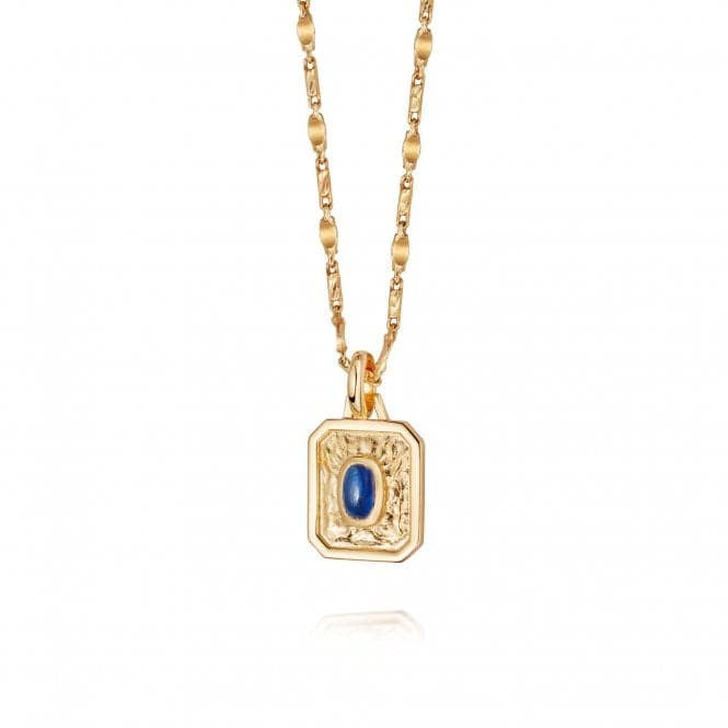 Silver Gold Plated September Sapphire Birthstone Necklace