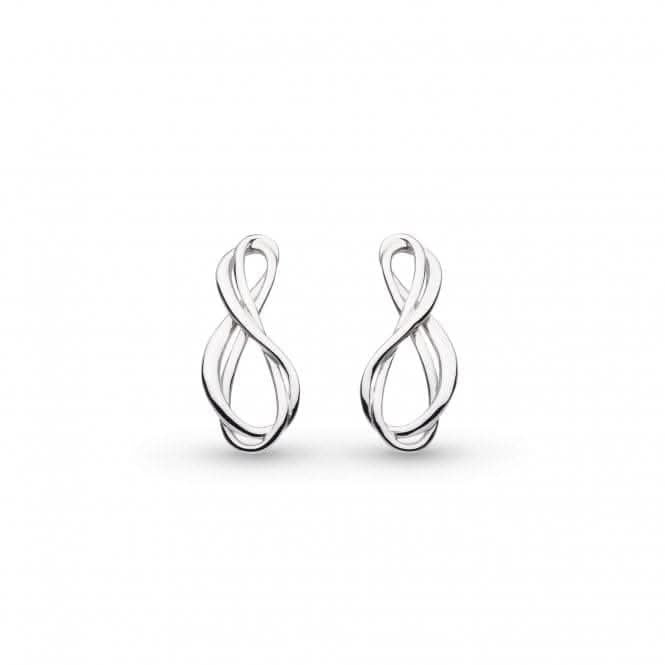 Silver Infinity Stud Earrings