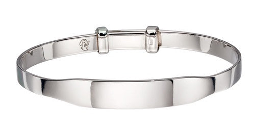 Willow - Silver ID Style Baby Bangle